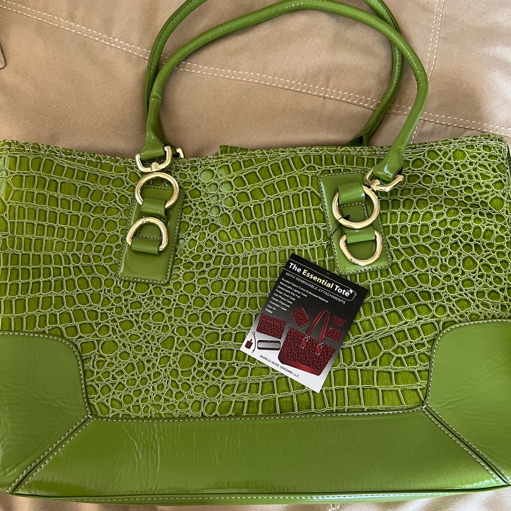 Brand New Large Croc Computer Tote - Includes Accessories